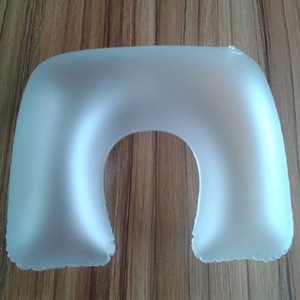 Almohada inflable en forma de U, translúcida, de 0,18 mm de grosor, almohada de apoyo para el cuello para viajes en coche, tren y avión - Product Image 4