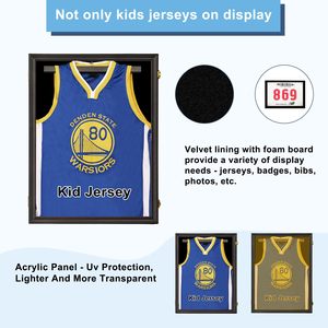 Vitrine pour maillot de sport 2026, boîte à maillot avec porte en acrylique offrant une protection UV à 98 % pour maillot de sport (noir, 1 paquet) - Product Image 5