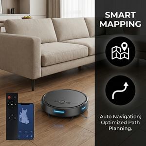 Nouveauté : robot aspirateur multifonction intelligent, robot de nettoyage intelligent avec balayage automatique - Product Image 4