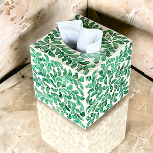 Tissé nacre boîte à mouchoirs élégant artisanat porte-mouchoirs pour salle de bain salon moderne décoratif meilleur bois - Product Image 6