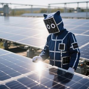 Disfraz de Mascota de Peluche con Panel Solar de Fabricantes OEM, Disfraz de Mascota OEM de Alta Calidad, Venta Directa de Fábrica, Disfraz de Mascota Robot - Product Image 1