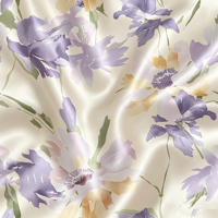 Nouveau tissu en satin de soie 100% polyester imprimé avec un design floral personnalisé pour vêtements féminins