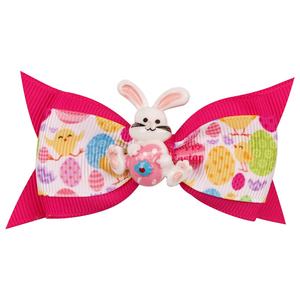 Barrette à cheveux pour enfants en tissu pailleté, motif dessin animé, nœud queue d'hirondelle, pour Pâques, fêtes et festivals - Product Image 5