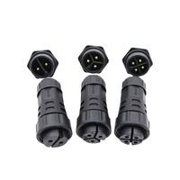 AOHUA Ventes d'usine Vis de fixation M25 2 3 4Pin Circulaire en plastique Nylon Fil vers Panneau Connecteur IP67 Led fil Connecteur