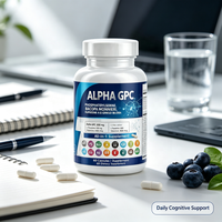 ZILI Brain Nootropic Caps W/300mg Alpha GPC PS Bacopa Ginkgo Lion's Mane Huperzine a L-Thea NAC Vit BCDE Mem Focus Cog 60 Caps