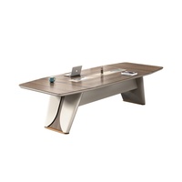 Chaise de conférence - Bord biseauté - Plaque en bois de haute qualité - Boîte de charge multifonctionnelle - Design moderne - Écologique