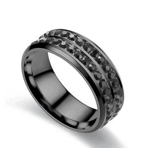 Nouveauté 2025 : Bagues de mariage vintage en zircone noire <span class=keywords><strong>pour</strong></span> couples, motif cœur, <span class=keywords><strong>pour</strong></span> hommes et femmes - Product Image 2