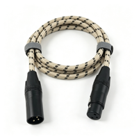 Câble audio OEM haute puissance à conducteur en cuivre, 3 broches XLR mâle-femelle, gaine tressée, pour haut-parleur multimédia, microphone, éclairage de scène