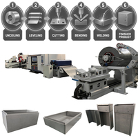 Ligne de production STON FMS avec déroulage intégré, découpe laser, pliage de panneaux et soudage robotisé pour la fabrication de tôles