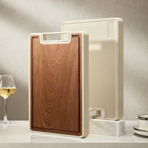 HeDou Double-sided Cutting Board 39x26cm Solid Wood Antibacterial Kitchen Chopping Block - Product Image 1