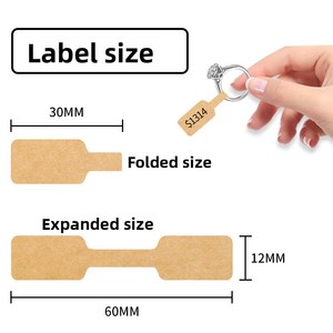 Etiquetas de Precio para Joyerí<span class=keywords><strong>a</strong></span> de Papel Kraft Impresas <span class=keywords><strong>a</strong></span> <span class=keywords><strong>Cuatro</strong></span> Colores Personalizadas para Anillos y Collares, Etiquetas Adhesivas Escritas <span class=keywords><strong>a</strong></span> Mano con Forma Especial - Product Image 1