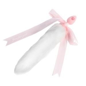 Plug Anal de Silicona con Cola de Zorro Blanca, Tamaño Pequeño 2.2 cm, Juguete de Estimulación para Sexo Anal - Product Image 3