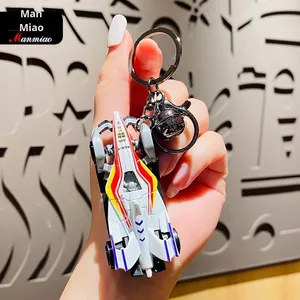 Portachiavi creativo in lega di cartone animato modello di auto portachiavi in metallo maschio femmina <span class=keywords><strong>ciondolo</strong></span> zaino per decorazione chiave auto all'ingrosso - Product Image 3