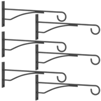 Supports de plantes de 8 pouces, crochets muraux en métal, supports pour pots de fleurs, pour la décoration de plantes d'intérieur et d'extérieur (1 pièce)