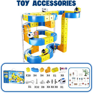 Pista de Carreras STEM de 126 Piezas para Niños Pequeños, Juguete de Construcción, <span class=keywords><strong>Tren</strong></span> Eléctrico 3D con Pista Infinita, Pista de Carreras Flexible para Niños - Product Image 6