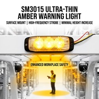 Feux de signalisation directionnels à LED étanches 12V 3LED de haute qualité pour voiture, barre lumineuse stroboscopique ambrée, feux de signalisation routière à LED