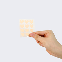 Patchs Hydrocolloïdes Anti-Acné en Forme de Cœur Personnalisés en Gros, Style Coréen Mignon, Autocollants Cicatrisants pour Boutons, pour Imperfections du Visage