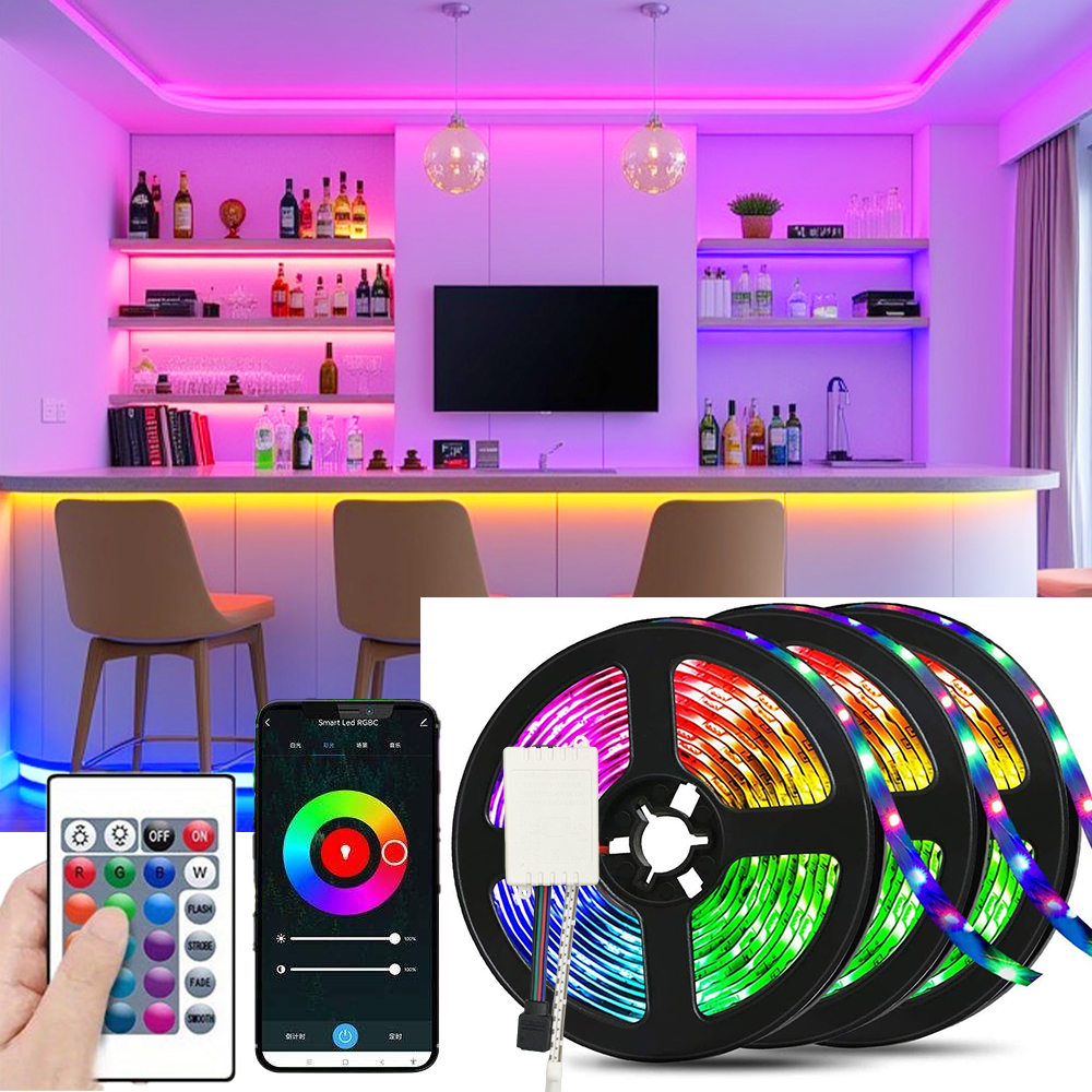 Rgb Led Light Strip 5 Meter Rgb Light Strip 20M 5050 Rgb Smart Lights Smart Rgb Light Strip Led Rgb Light Strip Cuttable