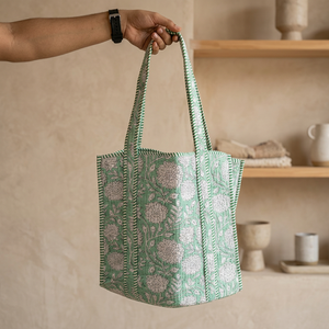 Bolsas de Mano Ecológicas al por Mayor, Bolsas de Tela de Color Sólido con Forro de Algodón, Bolsos Tradicionales Indios, Bolsas con Cremallera y Estampado a Bloques para Mujer - Product Image 2