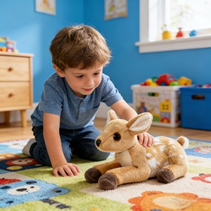Peluche réaliste fauve et tachetée super douce, jouet animal en peluche, décoration créative pour la forêt, prix d'usine en gros - Product Image 5