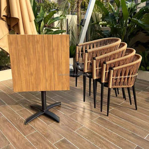 <span class=keywords><strong>Set</strong></span> di Sedie <span class=keywords><strong>da</strong></span> Pranzo Moderne in Corda Intrecciata per Hotel e Patio, Mobili <span class=keywords><strong>da</strong></span> <span class=keywords><strong>Giardino</strong></span> in Alluminio per Esterni - Product Image 3