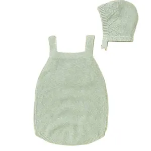 New Design Customized Organic Cotton Baby Onesie Baby Button Detail Knit Bodysuit