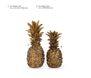 Commerci all'ingrosso 3D Ornamenti Resina Decorative Antique Finitura Ananas Oggetto Per Tavolo Decor - Product Image 2