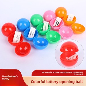 Boules de loterie en plastique colorées de 4 cm avec couvercle amovible à ouverture supérieure pour fêtes, événements annuels et mariages (jouet) - Product Image 2