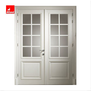 Portes intérieures doubles en bois de style français pour salon, pour entrée intérieure, <span class=keywords><strong>prix</strong></span> d'usine - Product Image 1