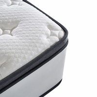 Matelas de luxe 5 étoiles pour hôtel, taille King/Queen, avec surmatelas à ressorts ensachés et mousse à mémoire de forme souple