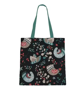 กระเป๋าผ้าคอตตอนออร์แกนิกพิมพ์ลายสำหรับผู้หญิงเด็กผู้หญิงเป็นมิตรกับสิ่งแวดล้อมช้อปปิ้งของขวัญการเดินทางปรับแต่งได้ - Product Image 2