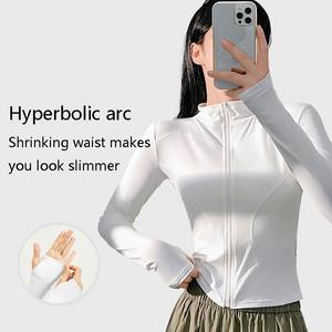 Manteau de yoga respirant Sports Fitness Vêtements de yoga serrés en plein air avec crème solaire pour les sports de plein air et les exercices - Product Image 2