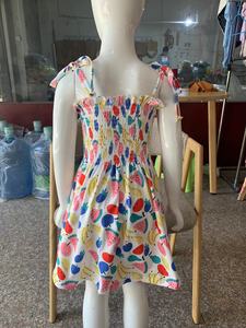 Robe d'été décontractée confortable pour filles, motif classique, blocs de couleurs <span class=keywords><strong>pastel</strong></span>, volants étagés, avec nœud papillon, pour tout-petits et enfants - Product Image 6