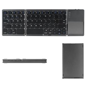 Xách Tay Siêu Mỏng Không Dây Mini Ba Lần Màu Xanh-Răng Bàn Phím Di Động Máy Tính Bảng Văn Phòng Phổ Cảm Ứng Pad - Product Image 6