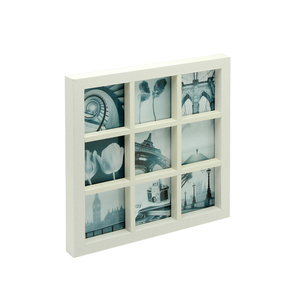 Cornice per Collage di <span class=keywords><strong>foto</strong></span> in stile galleria fai da te in bianco con Display a più immagini 9 <span class=keywords><strong>foto</strong></span> quadrate illustrazioni grafiche artistiche - Product Image 1