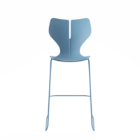 Chaise de bureau en plastique PP à dossier moyen, design original de 14 ans, pour loisirs et réception, vente en gros, approvisionnement pour projets