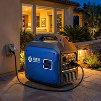 Generator Inverter Portabel 2200W Mesin Bensin 4-Tak Berpendingin Udara 48V 60V 72V Pengisian Daya EV untuk Cadangan Rumah dan Berkemah di Luar Ruangan