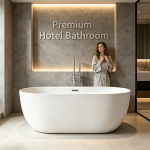 Baignoire autoportante moderne en acrylique avec drain, pour intérieur/extérieur, <span class=keywords><strong>bain</strong></span> <span class=keywords><strong>à</strong></span> <span class=keywords><strong>remous</strong></span> d'angle, chauffage <span class=keywords><strong>à</strong></span> température constante, idéale pour appartement - Product Image 1