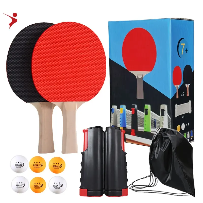 Tuta in rete retrattile da Ping Pong professionale per racchette e palline da Ping Pong, Set di pagaie da Ping Pong