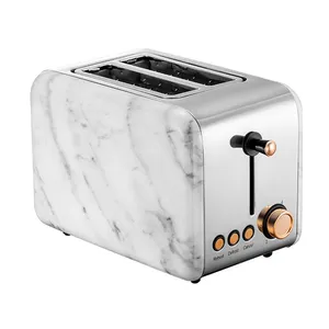 자동 팝업 2 조각 레트로 토스터 스마트 전기 미니 토스터 오븐 샌드위치 빵 토스터 기계