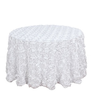 <span class=keywords><strong>Tovaglia</strong></span> Rotonda in Poliestere con Ricamo Tridimensionale di Rose Colorate di Lusso per Uso Alberghiero, Fornitura Personalizzata per E-Commerce Transfrontaliero - Product Image 5
