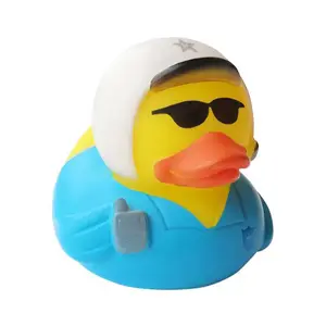 Promocionais Bulk Rubber Ducky Weighted Floating Sound Squeaky Rubber Duck Bath Toys for Kids Gifts