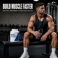 Poudre de Protéine de Lactosérum Isolat Vanille Sans Gluten Marque Privée OEM ODM Nutrition Sportive Masse Musculaire Shake