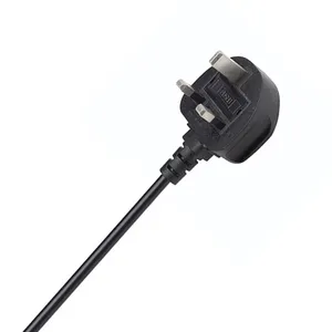 Cordon d'alimentation AC d'extension UK standard BS ASTA avec interrupteur au pied pour lampe