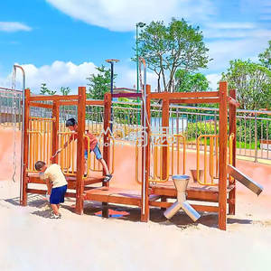 Moetry, pozo de arena de madera para exteriores, equipo de juego para niños para jardín de infantes, patio de recreo escolar, juego de agua y arena - Product Image 1