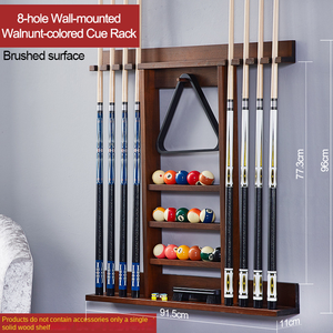 <span class=keywords><strong>Porte</strong></span>-<span class=keywords><strong>queue</strong></span> <span class=keywords><strong>mural</strong></span> en bois massif pour <span class=keywords><strong>billard</strong></span> avec six huit trous Logo personnalisable Surface brossée Accessoires de sport dans une boîte - Product Image 3