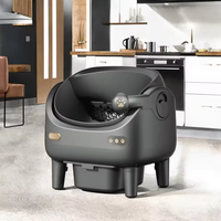 Litière pour chat semi-automatique OEM purifiante, sans odeur, grande, intelligente, avec moniteur de santé, autonettoyante et facile à nettoyer