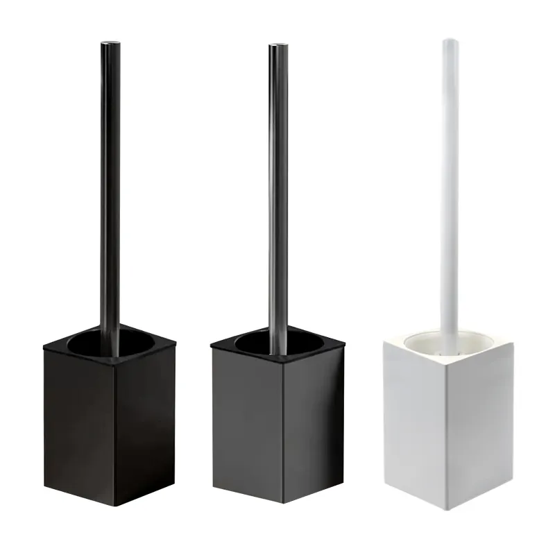 shop Hot Sale Toilet Brush and Holder Set for Bathroom Toilet Bowl Cleaning High Quality square Metal Toilet Brush