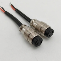 Connecteur aviation femelle 2 broches GX16 GX20, étanche IP67, type à souder, boîtier métallique circulaire pour l'industrie, étanche IP67
