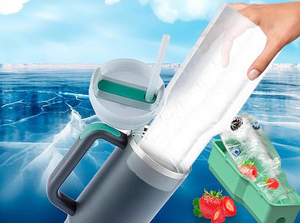 Bac à glaçons en silicone sans BPA, flexible et anti-déversement, idéal pour les boissons fraîches et le café glacé toute la journée - Vert - Product Image 5